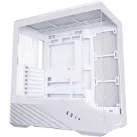Lian Li Vector V100 - Mid tower spel - utökad ATX - genomskinlig sidopanel (härdat glas) - ingen strömförsörjning - vit - USB/ljud