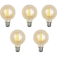 Luumr Set med 5 smarta E27 dimbara LED-lampor G95 guld 7W 806 lm 1800-6500K
