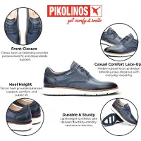 Pikolinos Herr Blå Läder Snörskor Sneakers - Manacor