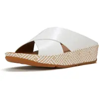 FitFlop Lulu Lux Grafisk Väv Läder Dam Urban Vita Sandaler