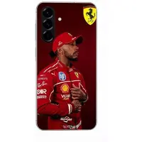CAPACHEAP Fodral För Samsung Galaxy A36 Lewis Hamilton - Officiell Ferrari Bakgrund Maniacase svart