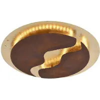 Paul Neuhaus LED taklampa Nevis, dimbar, Brun / rost, Vardagsrum / matsal, Metall, Modern, LED-taklampa