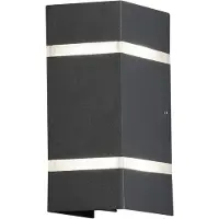 Konstsmide LED utomhus vägglampa Cremona, Svart, Aluminium / grå / zink, Modern, LED-vägglampa utomhus