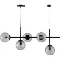 Dyberg Larsen Taklampa , Como, dimbara, Svart, Vardagsrum, Glas