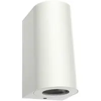 Nordlux Vägglampa utomhus Canto Maxi 2, Vitt / opal, Aluminium / grå / zink, Modern, Utomhusvägglampa
