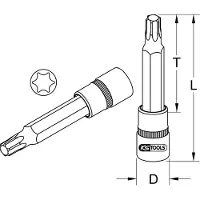 Ks Tools 918.1651 9181651 TORX Hylsauttag 1/2 T 70 1/2