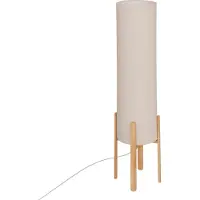 Atmosphera Golv-lampa textilskärm RAFA, träben Ø 24 x 107 cm