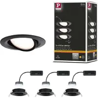 Paulmann 93080 Set Nova Plus LED-inbyggnadsbelysning LED 18 W Svart