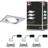 Paulmann 93456 Nova Inbyggnadsbelysning Set 3 st LED LED 18 W Aluminium (vriden)