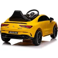 Lean cars elbil Mercedes CLA 45s AMG gul 4x4