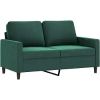 vidaXL Soffa 2-sits mörkgrön 120 cm sammet