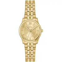 BOSS Graceful gold-tone watch with sunburst-patterned dial