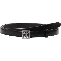 Calvin Klein Slim Leather Emblem Logo Belt