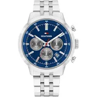 Tommy Hilfiger Blue Dial Stainless Steel Chronograph Watch
