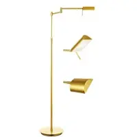 HELL LED golvlampa Graz, dimbar, Mässing / guld, Arbetsrum / kontor, Metall, LED-golvlampa