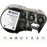 Brady M4C-500-595-WT-BK vinyltejp | svart text - vit tejp | 12,7mm x 7,62m (original)