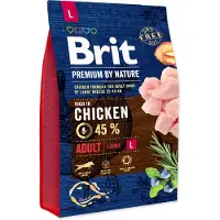 Brit Premium Premium Nature Vuxenfoder Stor Hundras (l) 3kg