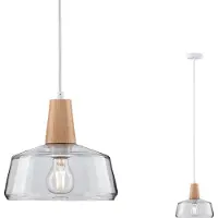 Paulmann 797.44, 1 lampor, E27, Transparent, Trä