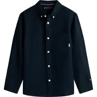 Tommy Hilfiger Skjorta - Lin - Avslappnad - Dark Natt Marinblå - - 14 år (164) - Skjorta