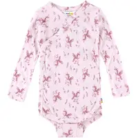 Joha Omlottbody l/ä - Bambu - Rosa m. Enhörningar - - 40 - Body L/Ä