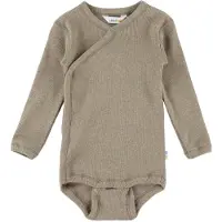 Joha Omlottbody l/ä - Rib - Mörk Beige - - 40 - Body L/Ä