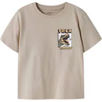 Name it T-shirt - NmmVelix - Chateau Gray/Trex - - 1½ år (86) - T-shirt