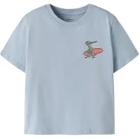 Name it T-shirt - NmmVelix - Blue Dimma/Surf - - 5 år (110) - T-shirt