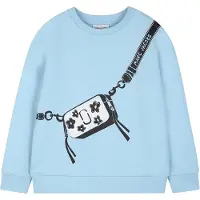 Marc Jacobs Little Sweatshirt - Ljusblå m. Väska - - 8 år (128) - Sweatshirt