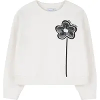 Marc Jacobs Little Sweatshirt - Ivory m. Blommor/Paljetter - - 10 år (140) - Sweatshirt