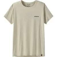 Patagonia - Vandringskläder dam - W's Cap Cool Daily Shirt Boardshort Logo Dyno White för Unisex - Storlek S - Beige