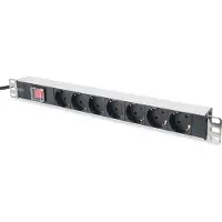 Digitus Aluminum outlet strip with switch | DN-95402 | Sockets quantity 7