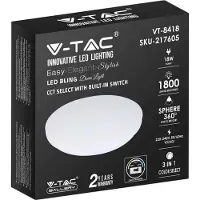 V-TAC 217605 VT-8418-M-N LED-takbelysning LED LED EEK: F (A - G) 18 W Natural vit