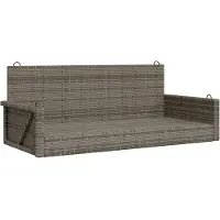 vidaXL Gungbänk grå 119x56x48 cm konstrotting