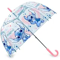 Kids Euroswan parasoll transparent 48 cm automatisk polyester Stitch D07153MC
