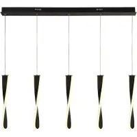 Searchlight Pendellampa Paddle, dimbar, Svart, Vardagsrum / matsal, Aluminium / grå / zink, Modern