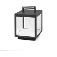 Faro LED-bordslampa Kerala, mörkgrå, aluminium, höjd 26,8 cm dimbar, Aluminium / grå / zink, Aluminium / grå / zink, Modern