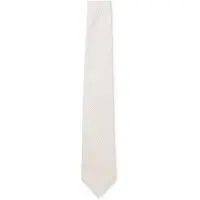 BOSS Diagonal-stripe tie in Italian-made silk jacquard