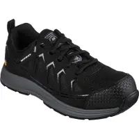 SKECHERS 200127EC/BLK MALAD II Herr Säkerhetsskor Svart