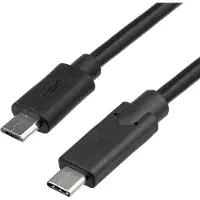 Akyga USB-kabel USB 2.0 USB-Micro-B-kontakt, USB-C-kontakt 1.00 m Svart AK-USB-16