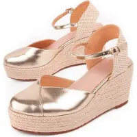 Montevita Wedge Espadrille Balenci3 Guld