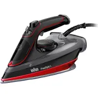 Braun FreeStyle 5 SI 5057 - Ångstrykjärn med automatisk avstängning - sula FreeGlide 3D SuperCeramic - 2700 W - svart / röd