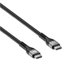 Manhattan USB-laddningskabel USB-C-kontakt 2.00 m Svart Tillämplig kontakt på båda sidor, dubbelt skärmad 356367