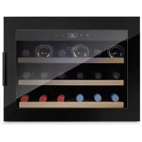 Caso WineSafe 18 EB Black, Vinkylare med kompressor, Inbyggd, 18 flaska/flaskor, 60 W, A, Svart