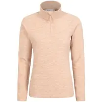 Mountain Warehouse Womens/Ladies Snowdon Melange Fleece Top (Light Beige)