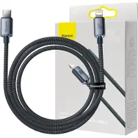 Baseus Crystal Shine USB-C / Lightning Kabel CAJY000201 - 1.2m - Svart