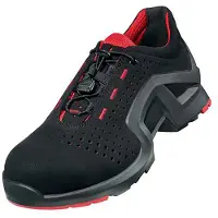 Uvex 8512, Unisex, Vuxen, Säkerhetsskor, Svart, Grå, Röd, FO, S1, Snörning