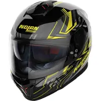 Nolan N80-8 Turbolence integralhjälm Svart/Gul S Unisex sort