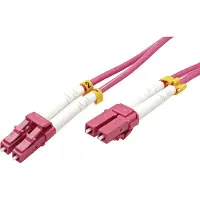 Value 21.99.8757 Fiberoptik LWL Anslutningskabel 20.00 m Violett [1x LC-stiftdon - 1x LC-stiftdon] 50/125 µ Multimode OM4