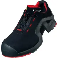 Uvex 85162, Unisex, Vuxen, Säkerhetsskor, Svart, Röd, ESD, S3, SRC, Snabb-skosnören