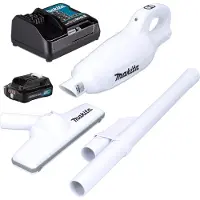 Makita CXT CL108FDSAW - Dammsugare - skaft/handhållen (2-i-1) - utan påse - sladdlös - vit - 1 batteri, laddare medföljer